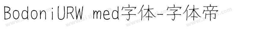 BodoniURW med字体字体转换